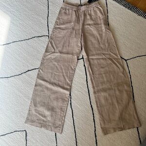 Sisley Linen Tan Natural Pants S